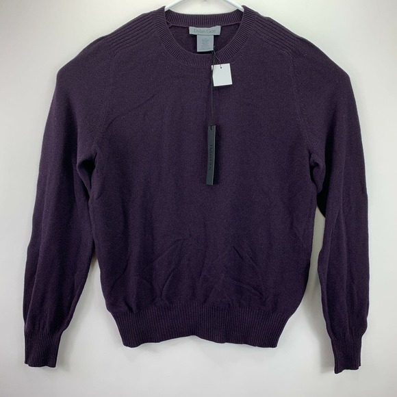 Dylan Gray Other - Dylan Gray Mens Raglan Crewneck Viscose Cashmere Blend Sweater Purple L